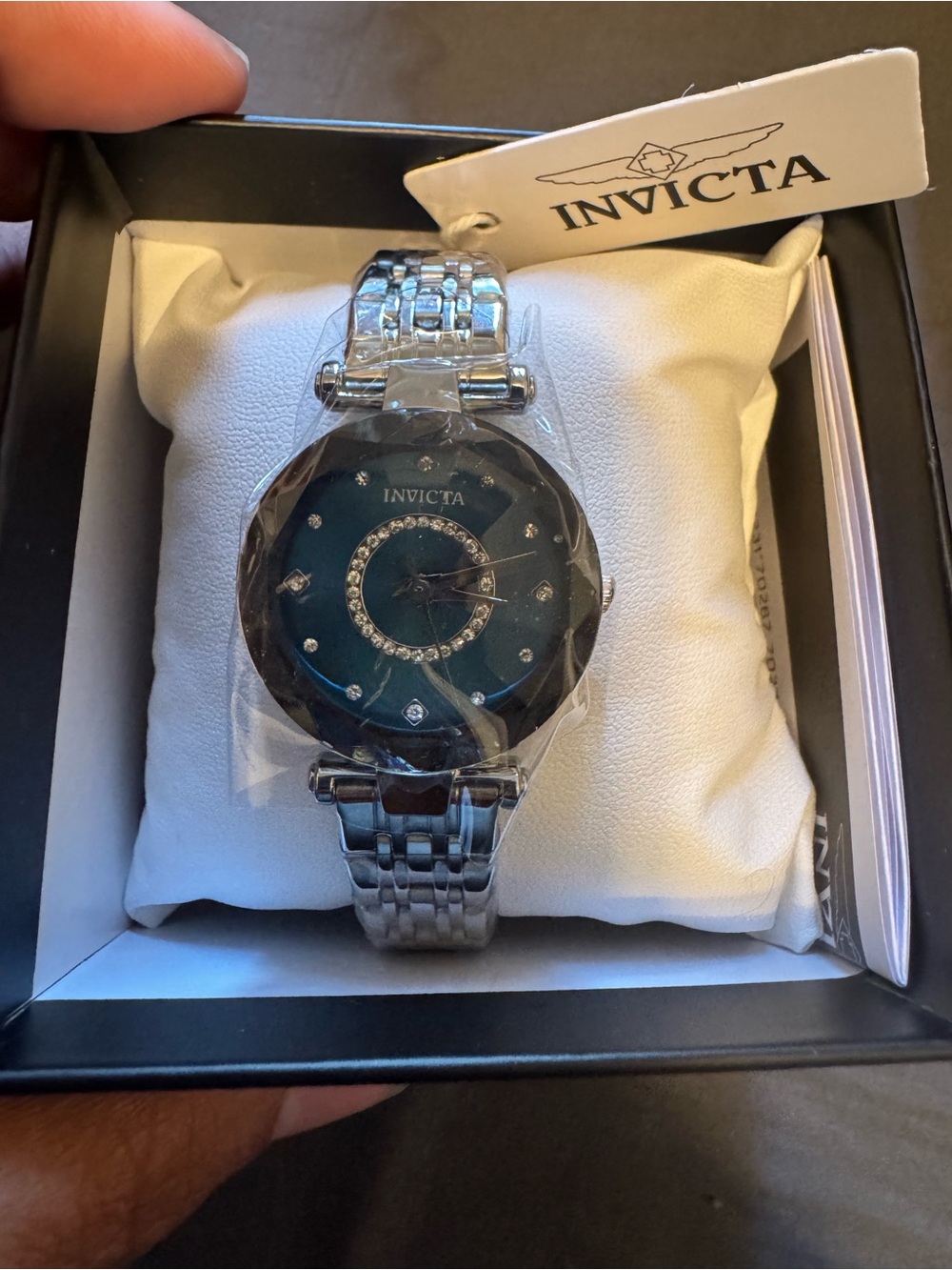 Invicta Celestial 70405 Women’s 30mm Blue Dial Crystal Silver NEW